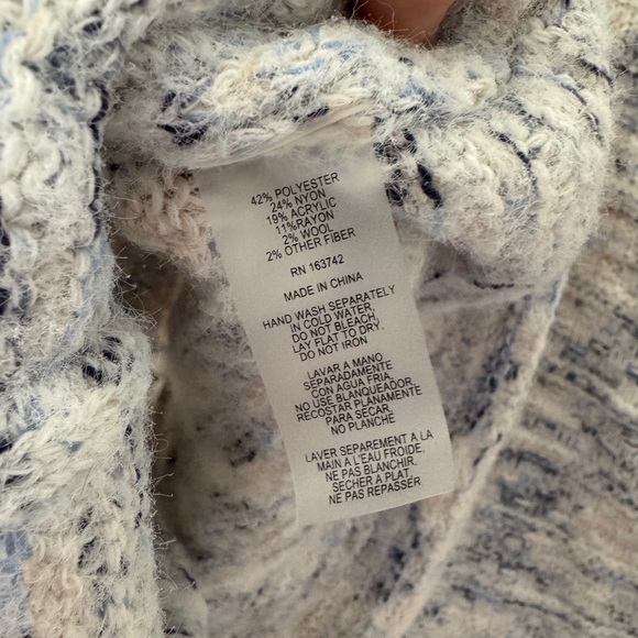 Sioni Knit Button Up Jacket Sweater Cardigan Denim and Button Details - Picture 5 of 6